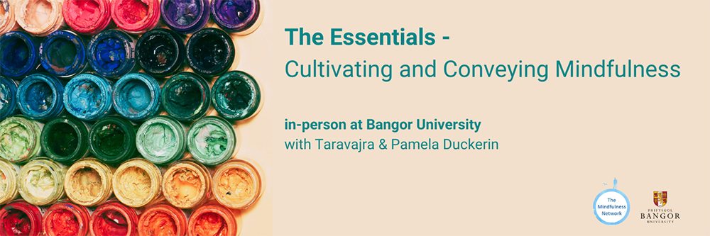 The essentials - cultivating and Conveying mindfulness. In person at Bangor University with Taravajra and Pamela Duckerin,
